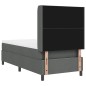 vidaXL Letto con Molle e Materasso & LED Grigio Scuro 90x200 cm in Tessuto