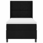 vidaXL Letto Box Spring con Materasso & LED Nero 90x200 cm in Tessuto vidaXL Letto Box Spring con Materasso & LED Nero 90x200 cm in Tessuto