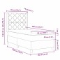 vidaXL Letto Box Spring con Materasso & LED Nero 90x200 cm in Tessuto vidaXL Letto Box Spring con Materasso & LED Nero 90x200 cm in Tessuto
