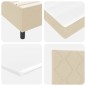 vidaXL Letto Box Spring con Materasso e LED Crema 90x200 cm Tessuto