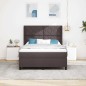 vidaXL Letto con Molle e Materasso & LED Marrone Scuro 140x190 cm in Tessuto vidaXL Letto con Molle e Materasso & LED Marrone Scuro 140x190 cm in Tessuto