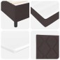 vidaXL Letto con Molle e Materasso & LED Marrone Scuro 140x190 cm in Tessuto vidaXL Letto con Molle e Materasso & LED Marrone Scuro 140x190 cm in Tessuto