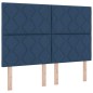 vidaXL Letto a molle con materasso e luci LED blu 140x190 cm in tessuto vidaXL Letto a molle con materasso e luci LED blu 140x190 cm in tessuto