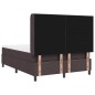vidaXL Letto con molle e materasso & LED marrone scuro, 140 x 200 cm, tessuto
