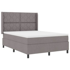 vidaXL Letto vitaXL con molle e materasso e LED tortora 140x200 cm in tessuto