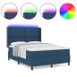 vidaXL Letto con Molle e Materasso & LED Blu 140x200 cm in Tessuto vidaXL Letto con Molle e Materasso & LED Blu 140x200 cm in Tessuto