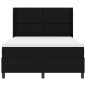 vidaXL Letto con molle e materasso LED, nero, 160 x 200 cm, in tessuto