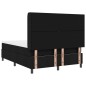 vidaXL Letto con molle e materasso LED, nero, 160 x 200 cm, in tessuto