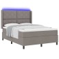 vidaXL Letto con molle, materasso e LED Tortora 160x200 cm in tessuto vidaXL Letto con molle, materasso e LED Tortora 160x200 cm in tessuto