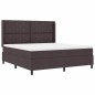 vidaXL Letto con molle e materasso & LED marrone scuro 180x200 cm in tessuto