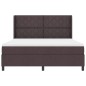 vidaXL Letto con molle e materasso & LED marrone scuro 180x200 cm in tessuto