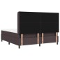 vidaXL Letto con molle e materasso & LED marrone scuro 180x200 cm in tessuto