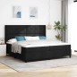 vidaXL Letto Box Spring con materasso e LED nero 200x200 cm, tessuto