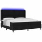vidaXL Letto Box Spring con materasso e LED nero 200x200 cm, tessuto