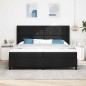 vidaXL Letto Box Spring con materasso e LED nero 200x200 cm, tessuto