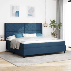 vidaXL Letto a Molle con Materasso e LED Blu 200x200 cm