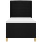 vidaXL Letto a Molle con Materasso e LED Nero 80x200 cm Tessuto