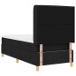 vidaXL Letto a Molle con Materasso e LED Nero 80x200 cm Tessuto