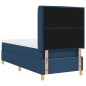 Letto Box Spring vidaXL con Materasso e LED Blu 90x200 cm Tessuto