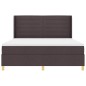 vidaXL Letto Box Spring con Materasso & LED Marrone Scuro 180x200 cm Tessuto