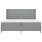 Letto a Molle VidaXL con Materasso e Luce LED Grigio Chiaro 200x200 cm Tessuto