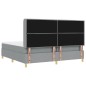 Letto a Molle VidaXL con Materasso e Luce LED Grigio Chiaro 200x200 cm Tessuto