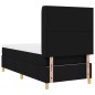 vidaXL Letto a Box con Materasso e LED Nero 100x200 cm Tessuto