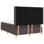 vidaXL Letto Box Spring con Materasso & LED Marrone Scuro 140x190 cm Tessuto