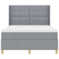 letto box spring vidaXL con materasso e luce LED grigio chiaro 140x200 cm in tessuto