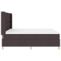 vidaXL Letto Box Spring con Materasso e LED Marrone Scuro 180x200 cm Tessuto