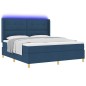 Letto a molle con materasso e LED blu 180x200 cm in tessuto Letto a molle con materasso e LED blu 180x200 cm in tessuto