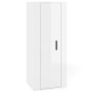 Set Mobili Porta TV 8pz Bianco Lucido in Legno Multistrato Set Mobili Porta TV 8pz Bianco Lucido in Legno Multistrato