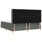 Letto a Molle con Materasso & LED Grigio Scuro 200x200 cm in Tessuto