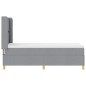 vidaXL Letto con Rete A Molla e Materasso & Luce LED Grigio Chiaro 80x200 cm Tessuto