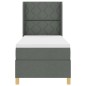 vidaXL Letto a Box con Materasso e LED Grigio Scuro 80x200 cm Tessuto