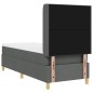 vidaXL Letto a Box con Materasso e LED Grigio Scuro 80x200 cm Tessuto