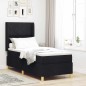 vidaXL Letto a Molla con Materasso e LED Nero 80x200 cm in Tessuto