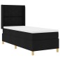 vidaXL Letto a Molla con Materasso e LED Nero 80x200 cm in Tessuto