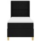 vidaXL Letto a Molla con Materasso e LED Nero 80x200 cm in Tessuto
