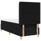 vidaXL Letto a Molla con Materasso e LED Nero 80x200 cm in Tessuto