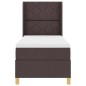 vidaXL Letto Box Spring con Materasso e LED Marrone Scuro 80x200 cm Tessuto