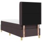 vidaXL Letto Box Spring con Materasso e LED Marrone Scuro 80x200 cm Tessuto