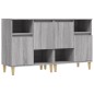 Credenze 2pz Grigio Sonoma 60x35x70 cm in Legno Multistrato Credenze 2pz Grigio Sonoma 60x35x70 cm in Legno Multistrato