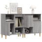 Credenze 2pz Grigio Sonoma 60x35x70 cm in Legno Multistrato Credenze 2pz Grigio Sonoma 60x35x70 cm in Legno Multistrato