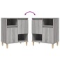 Credenze 2pz Grigio Sonoma 60x35x70 cm in Legno Multistrato Credenze 2pz Grigio Sonoma 60x35x70 cm in Legno Multistrato