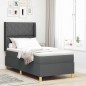 Letto a Piattaforma vidaXL con Materasso e LED Grigio Scuro 100x200 cm Tessuto Letto a Piattaforma vidaXL con Materasso e LED Grigio Scuro 100x200 cm Tessuto