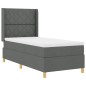 Letto a Piattaforma vidaXL con Materasso e LED Grigio Scuro 100x200 cm Tessuto Letto a Piattaforma vidaXL con Materasso e LED Grigio Scuro 100x200 cm Tessuto