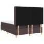 vidaXL Letto a Box con Materasso e LED Marrone Scuro 140x190 cm Tessuto