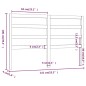 Testiera per Letto Miele 141x4x100 cm in Legno Massello di Pino