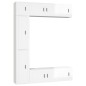 Set di Mobili Porta TV 7 pz Bianco Lucido in Legno Multistrato Set di Mobili Porta TV 7 pz Bianco Lucido in Legno Multistrato